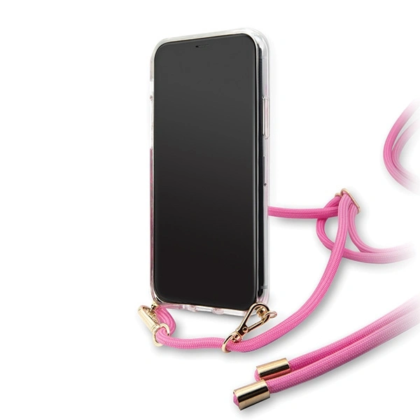 Etui Guess 4G Gradient na iPhone 11 Pro - różowe