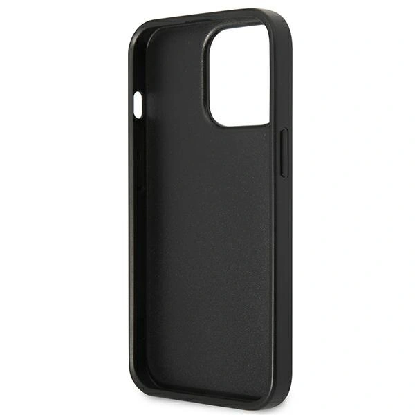 Etui Guess Saffiano Triangle Logo Cardslot na iPhone 13 / 13 Pro - czarne