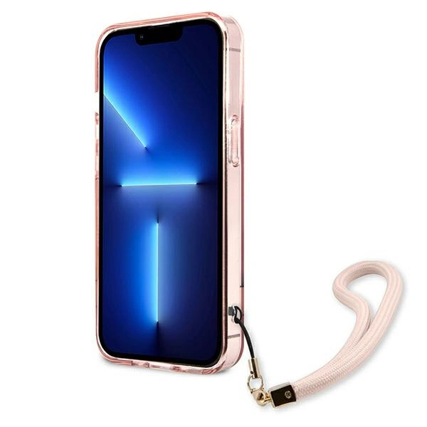 Etui Guess Translucent Stap na iPhone 13 Pro Max - różowe