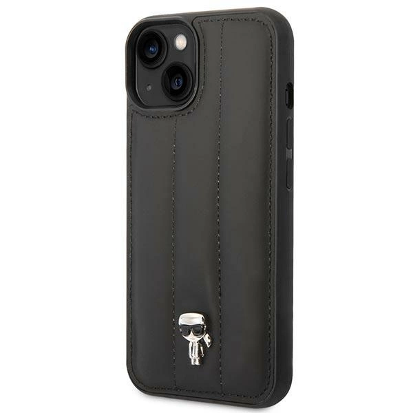 Etui Karl Lagerfeld Puffy Ikonik Pin na iPhone 14 / 15 / 13 - czarne
