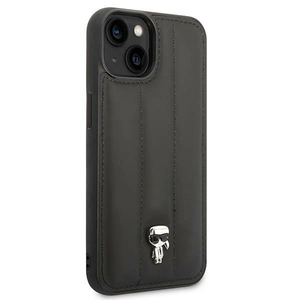 Etui Karl Lagerfeld Puffy Ikonik Pin na iPhone 14 / 15 / 13 - czarne