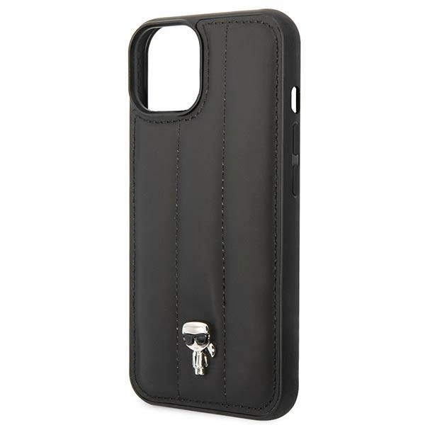 Etui Karl Lagerfeld Puffy Ikonik Pin na iPhone 14 / 15 / 13 - czarne