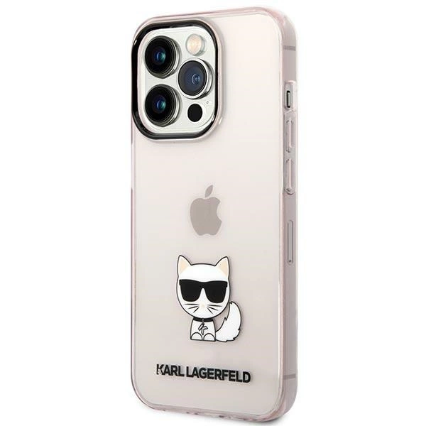 Etui Karl Lagerfeld Choupette Body na iPhone 14 Pro Max - różowe