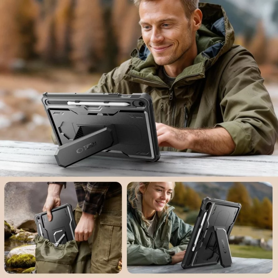 Etui Tech-Protect Kevlar Pro na Samsung Galaxy Tab S9 - czarne