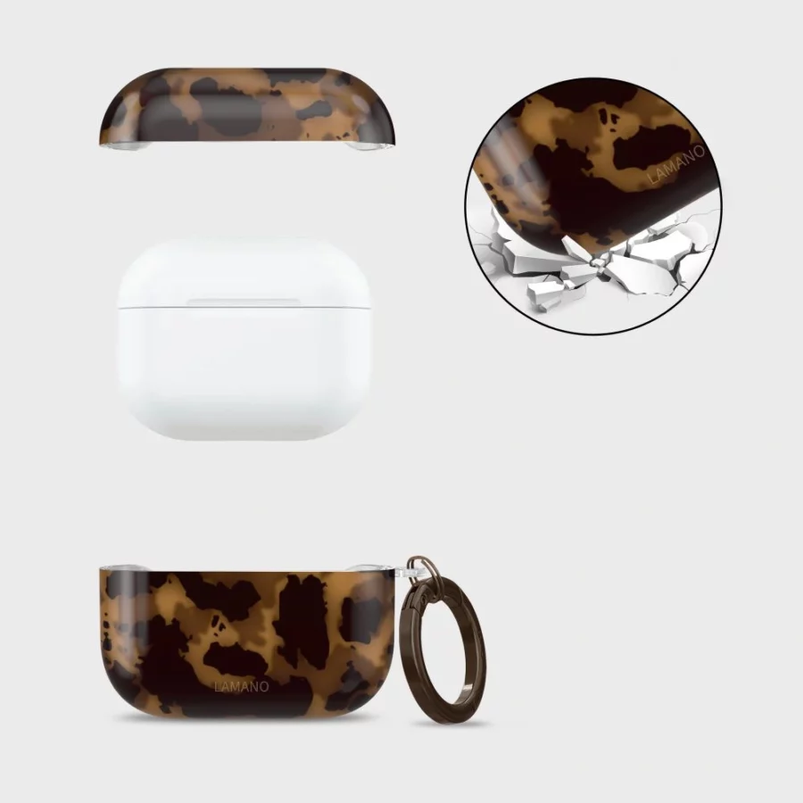 Etui Tech-Protect Lamano na AirPods Pro 1 / 2 - czarno-brązowe