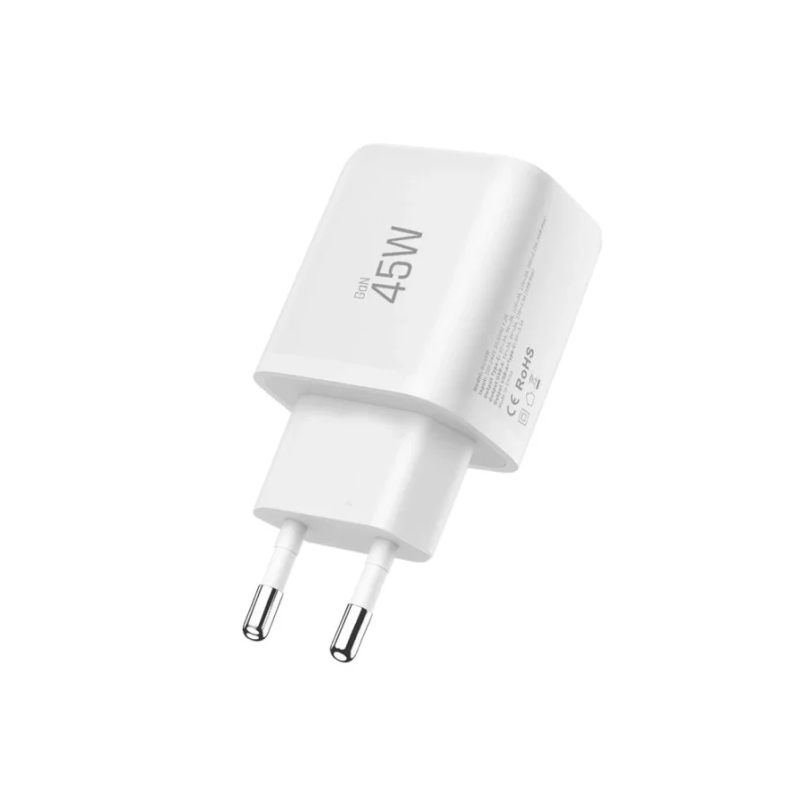 Ładowarka sieciowa Tech-Protect NCA45W-GAN 2-Porty USB-C / USB-A 45W - biała
