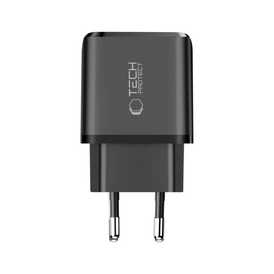 Ładowarka sieciowa Tech-Protect NCA45W-GAN 2-Porty USB-C / USB-A 45W - czarna