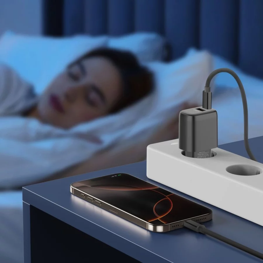 Ładowarka sieciowa Tech-Protect NCA45W-GAN 2-Porty USB-C / USB-A 45W - czarna