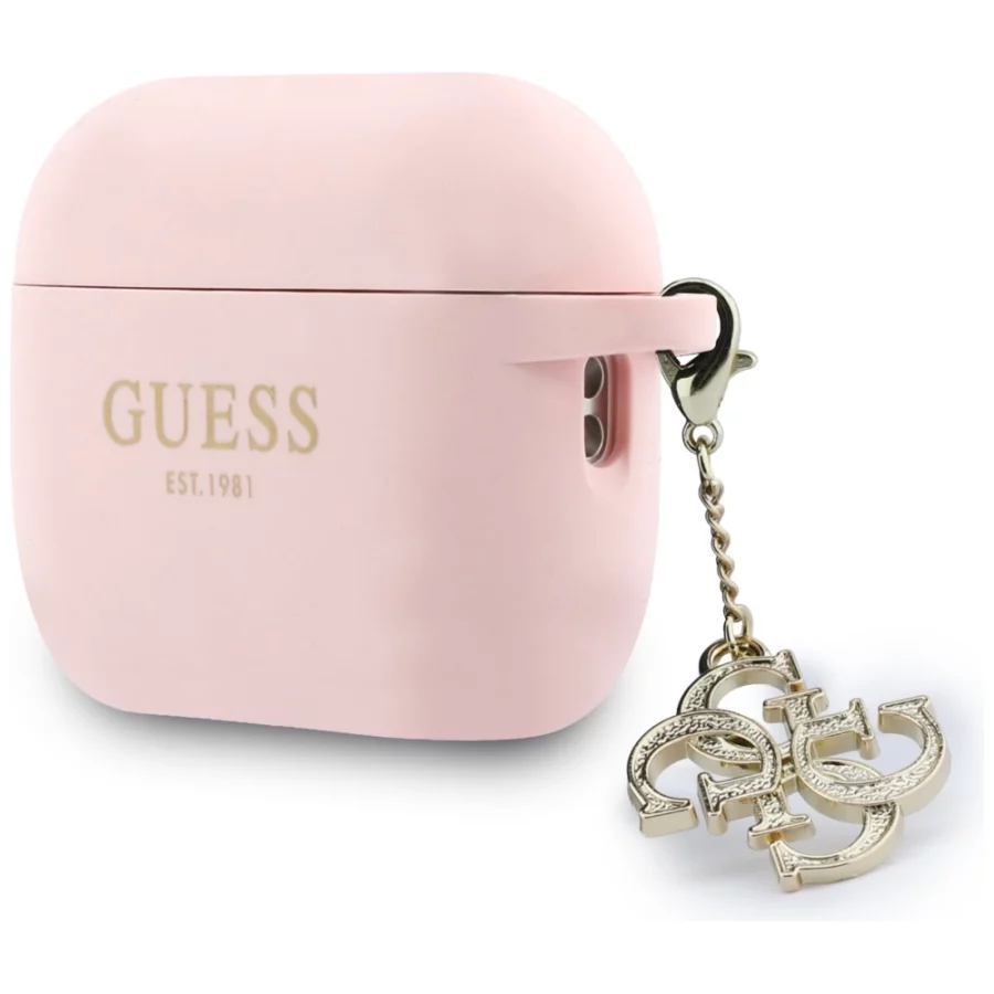Etui Guess Silicone 4G Charm na AirPods Pro 3 - różowe