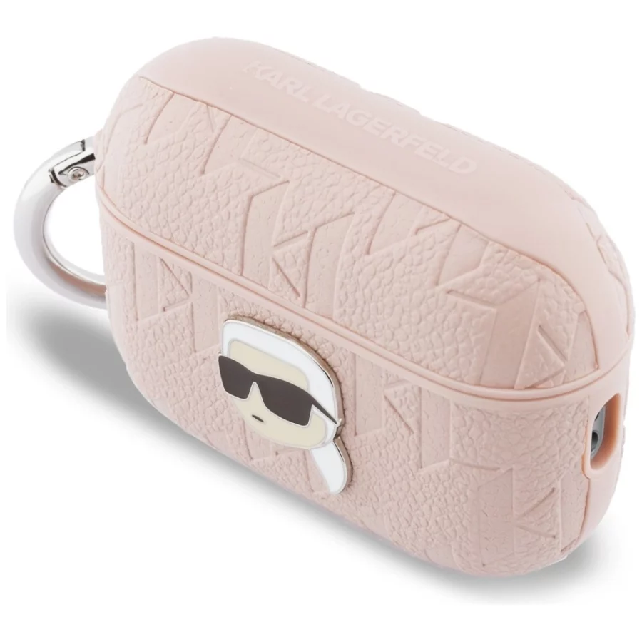 Etui Karl Lagerfeld Monogram Karl Head na AirPods Pro 3 - różowe