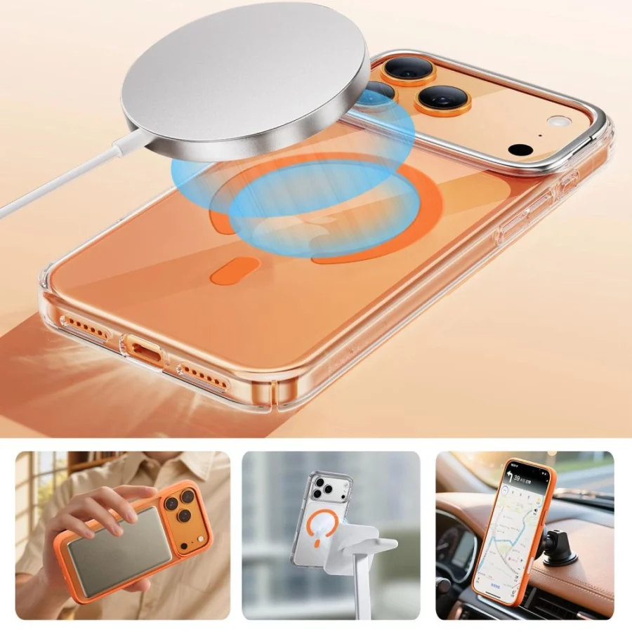 Pierścień magnetyczny MagSafe Tech-Protect MMP-200 na telefon - pomarańczowy