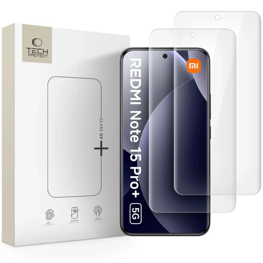 Szkło hartowane Tech-Protect Glass UV+ 2-Pack na Xiaomi Redmi Note 15 Pro+ 5G