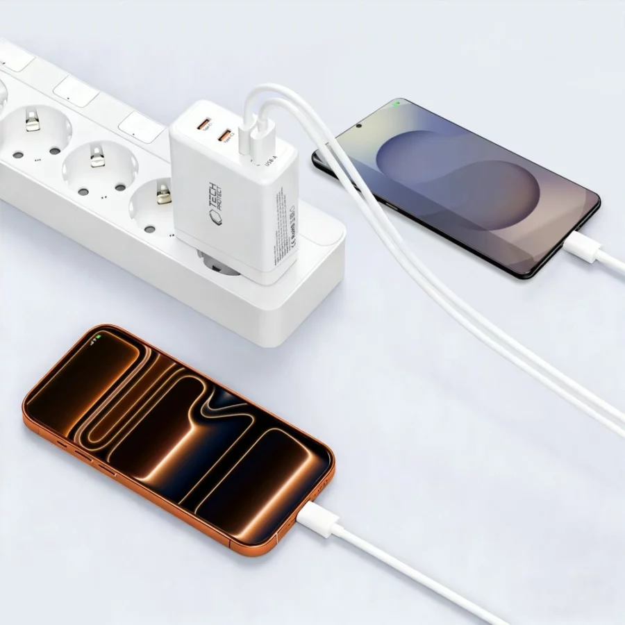Ładowarka sieciowa Tech-Protect NC120W-GAN 4-Porty 120W - biała