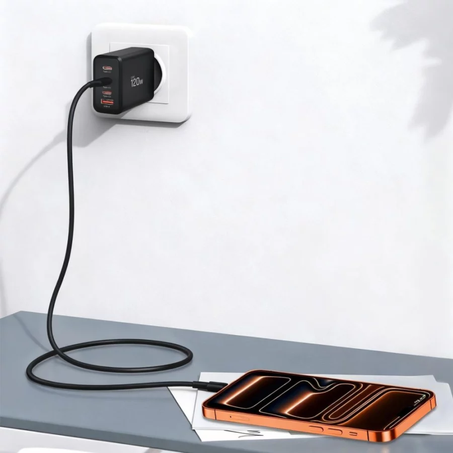 Ładowarka sieciowa Tech-Protect NC120W-GAN 4-Porty 120W - czarna
