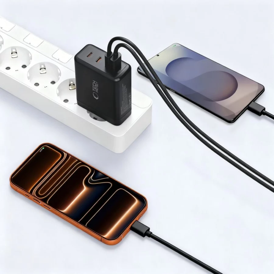 Ładowarka sieciowa Tech-Protect NC140W-GAN 4-Porty 140W - czarna
