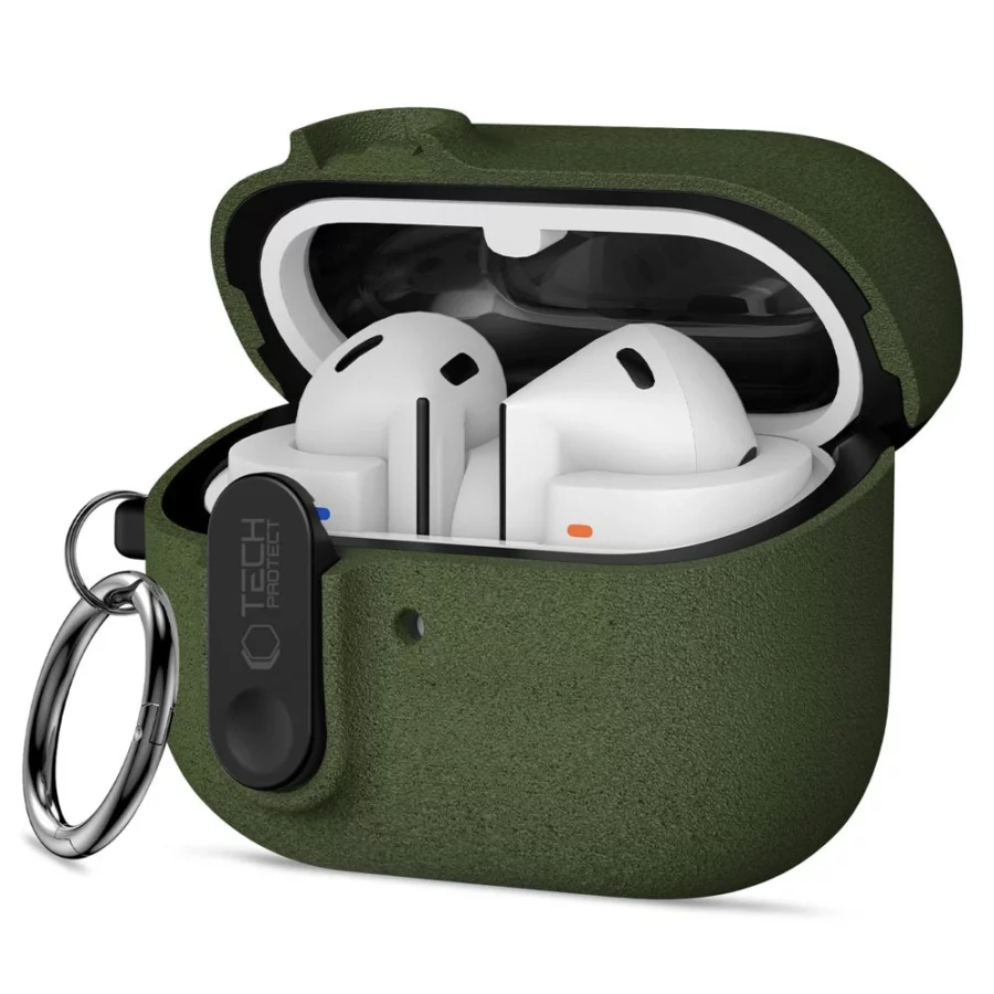 Etui Tech-Protect Slim Hook na Samsung Galaxy Buds 3 / 3 FE / 3 Pro - zielone