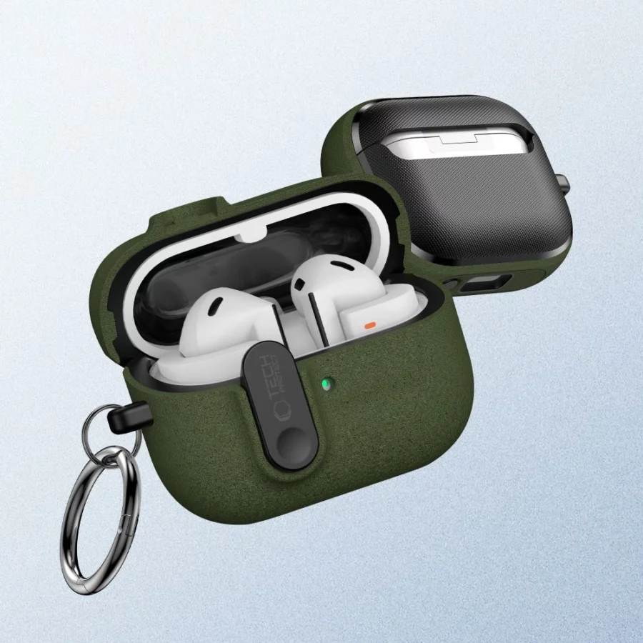 Etui Tech-Protect Slim Hook na Samsung Galaxy Buds 3 / 3 FE / 3 Pro - zielone