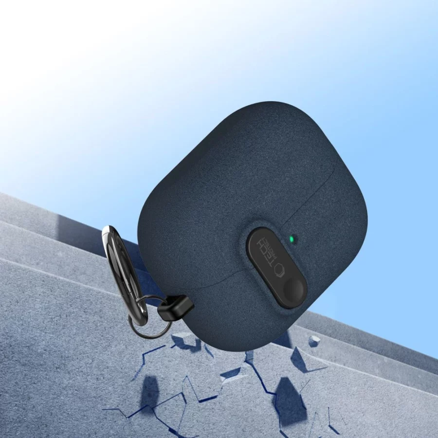 Etui Tech-Protect Slim Hook na Samsung Galaxy Buds 3 / 3 FE / 3 Pro - granatowe