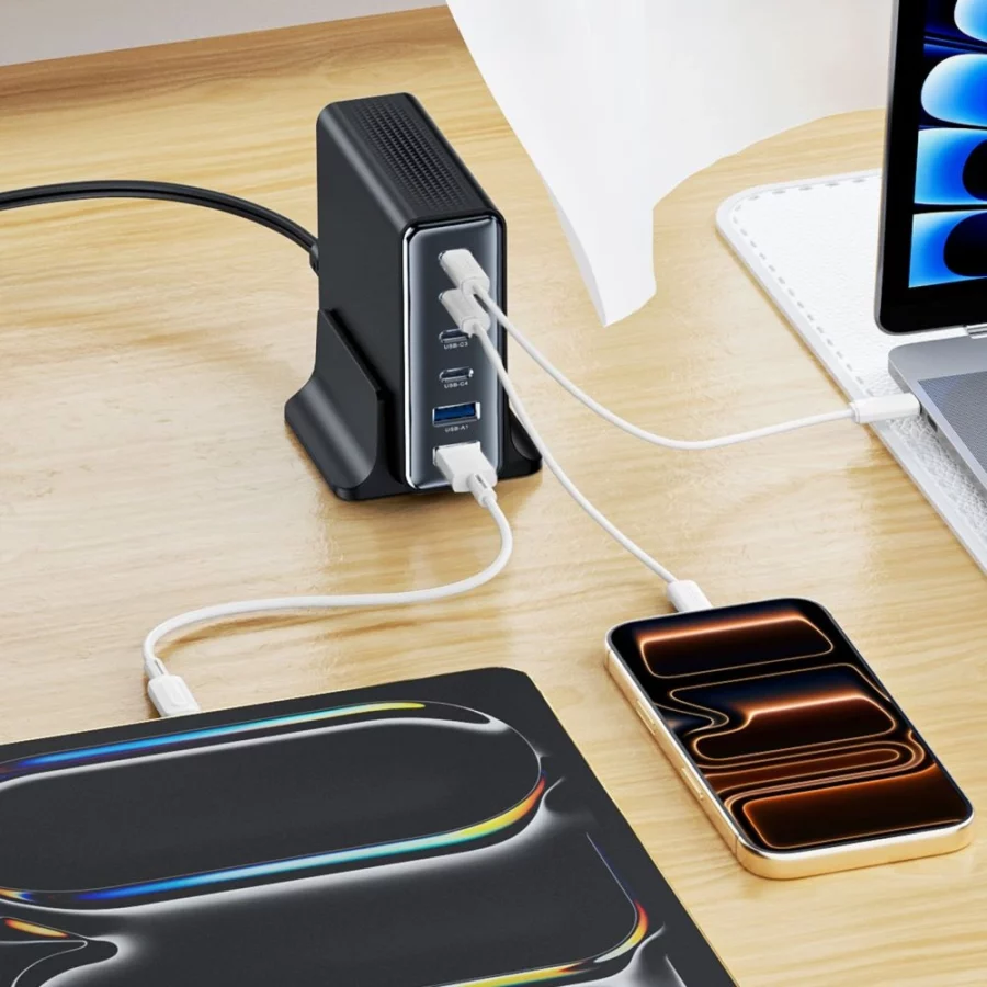 Ładowarka sieciowa Tech-Protect DC160W-GAN 6-Port 160W - czarna