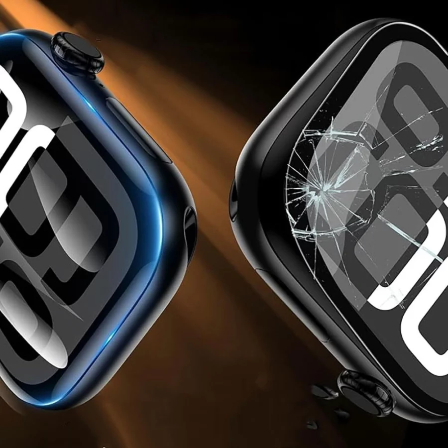 Szkło hartowane Tech-Protect Easy Set Flex+ 3-Pack na Apple Watch 46 mm - czarne