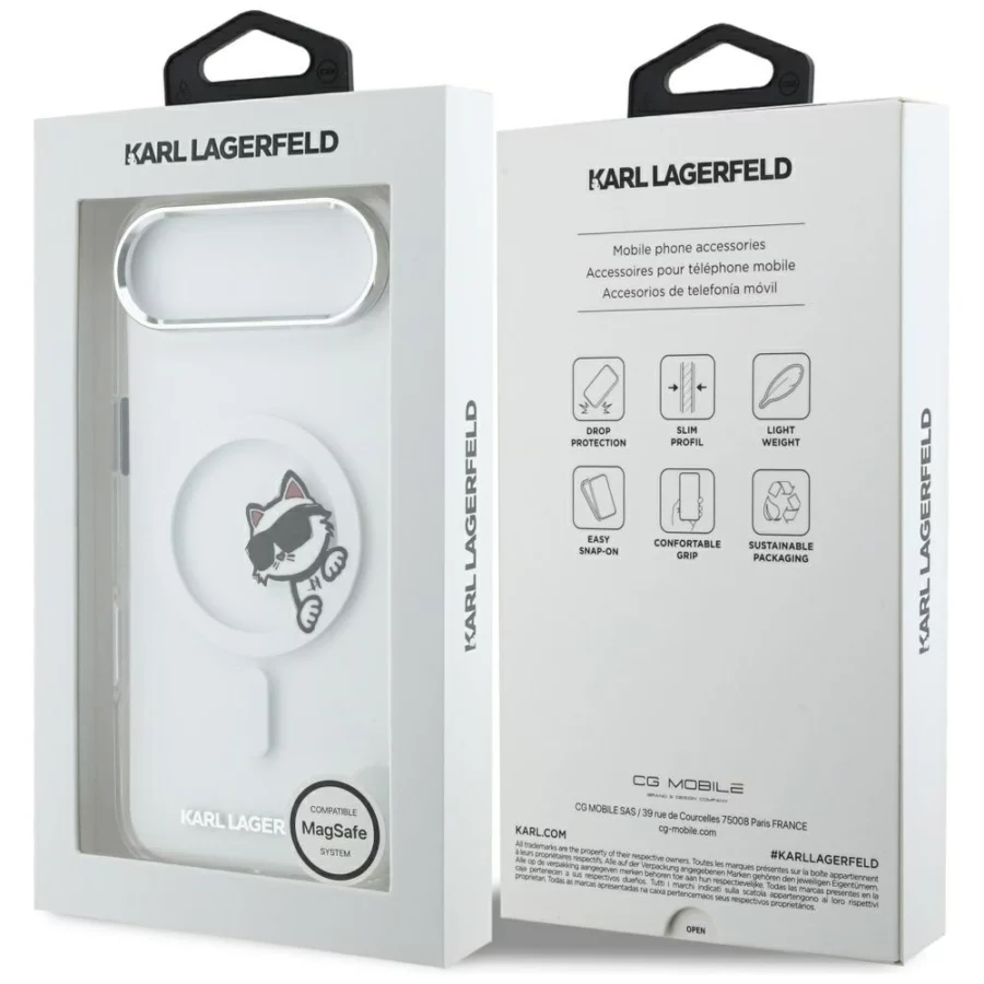Etui Karl Lagerfeld IML Peekaboo MagSafe na iPhone Air - przezroczyste