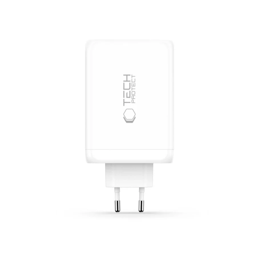 Ładowarka sieciowa Tech-Protect NC240W-GaN 4-Porty 240W - biała