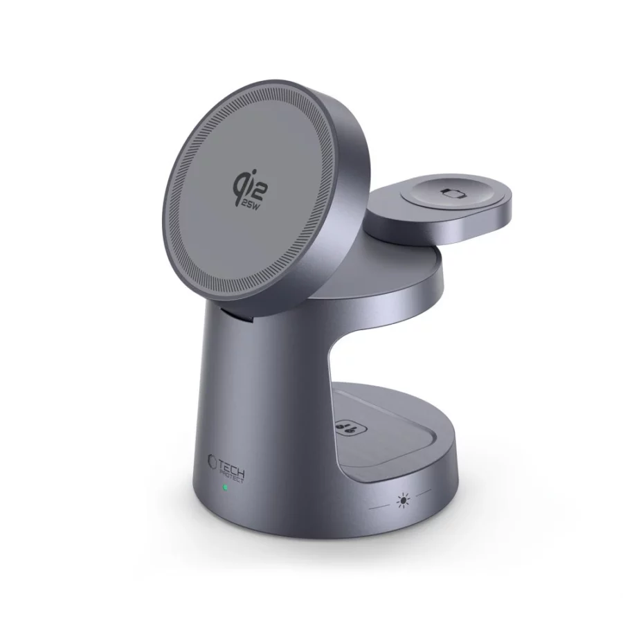 Ładowarka bezprzewodowa Tech-Protect QI2.2-25W-A48 3in1 magnetyczna - granatowa