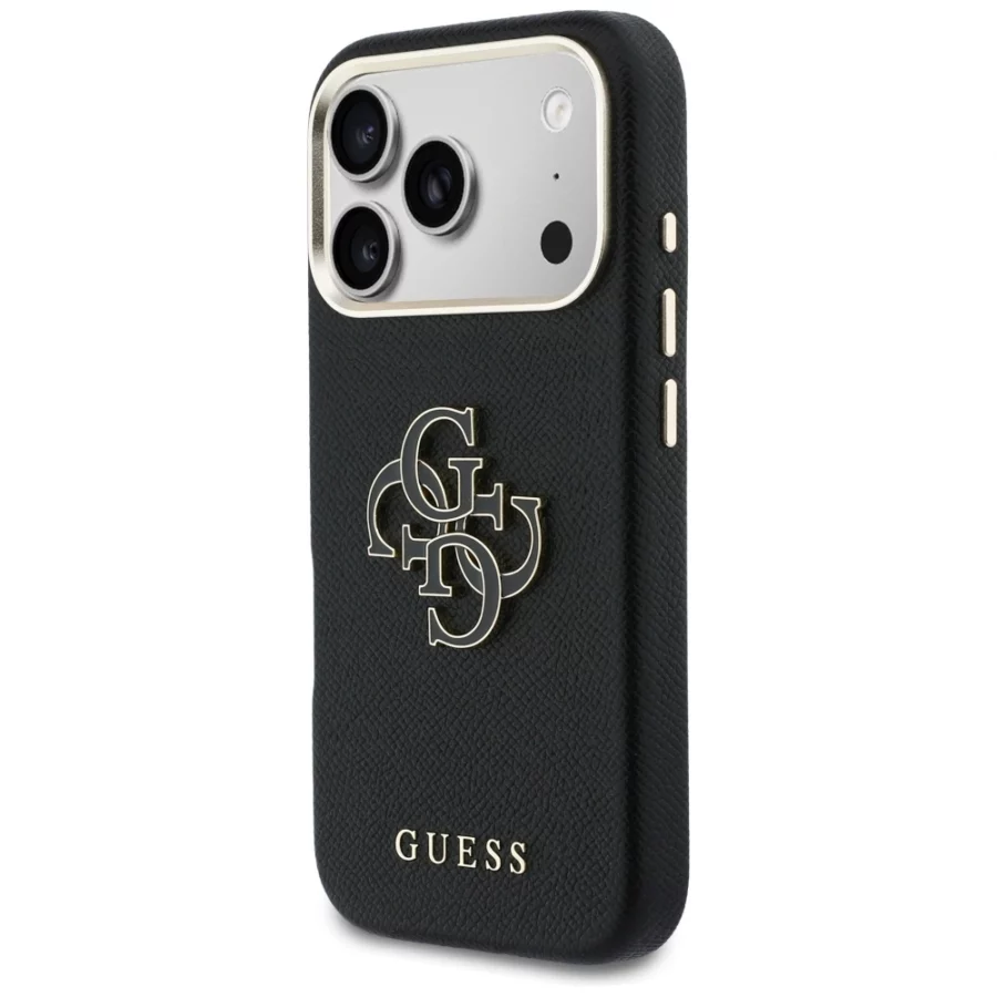 Etui Guess FW Resin Logo na iPhone 17 Pro - czarne