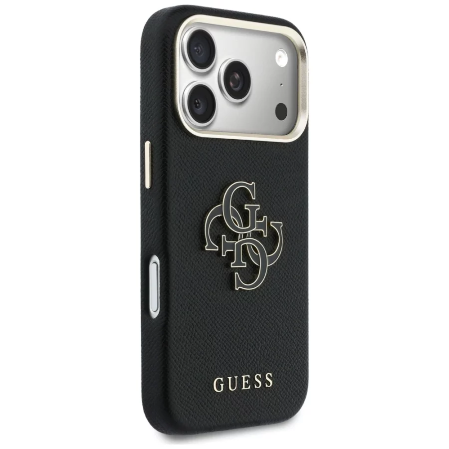 Etui Guess FW Resin Logo na iPhone 17 Pro - czarne