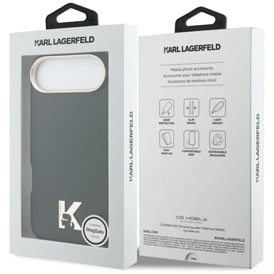 Etui Karl Lagerfeld Karl Head Logo MagSafe na iPhone Air - czarne