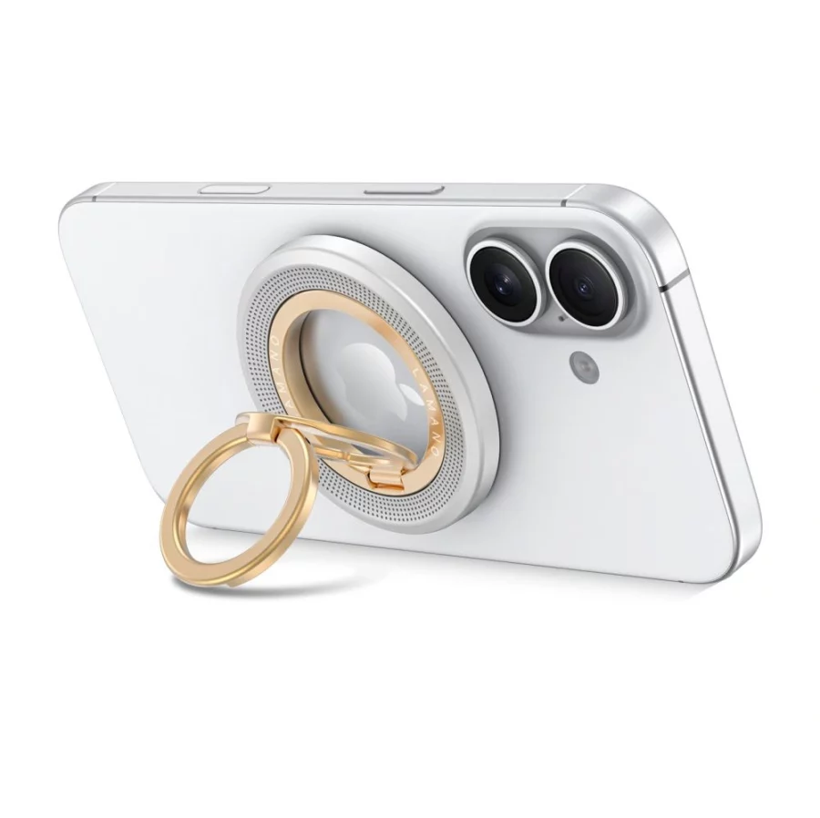 Uchwyt magnetyczny Tech-Protect MMR700 Lamano MagSafe na telefon - szaro-złoty