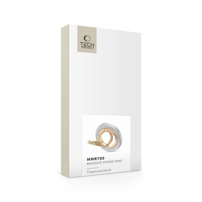 Uchwyt magnetyczny Tech-Protect MMR700 Lamano MagSafe na telefon - szaro-złoty