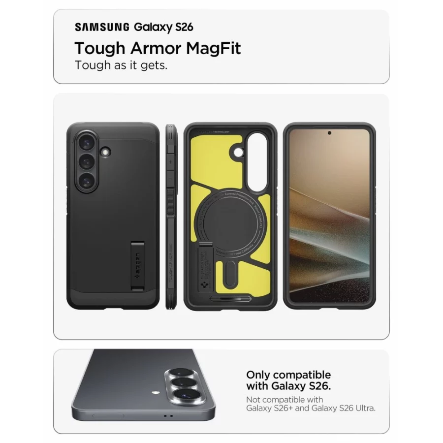 Etui Spigen Tough Armor Mag MagSafe na Samsung Galaxy S26 - czarne