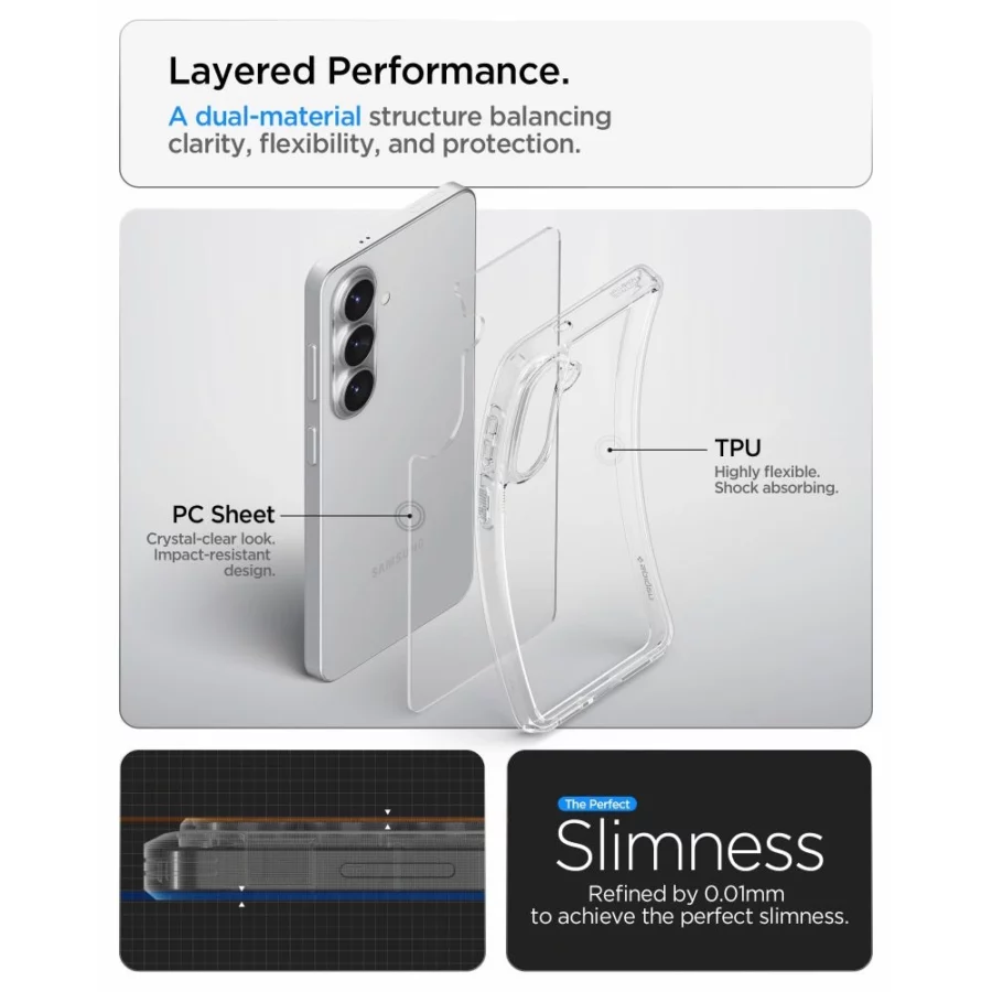 Etui Spigen Ultra Hybrid na Samsung Galaxy S26 - przezroczyste