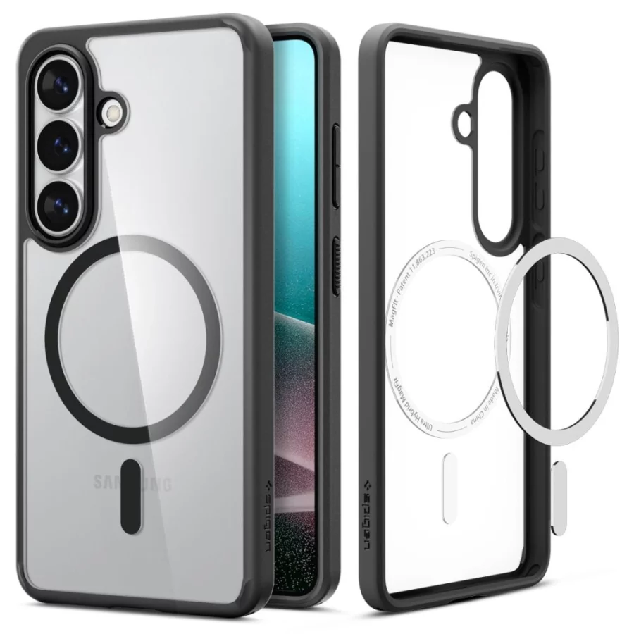 Etui Spigen Ultra Hybrid Mag MagSafe na Samsung Galaxy S26 - przezroczysto-czarne