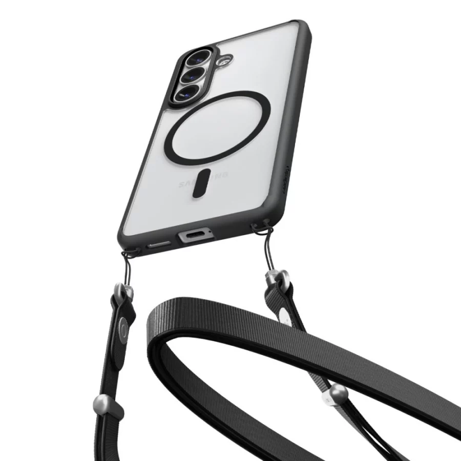 Etui Spigen Ultra Hybrid Mag MagSafe na Samsung Galaxy S26 - przezroczysto-czarne