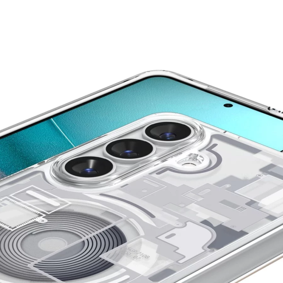 Etui Spigen Ultra Hybrid Mag MagSafe na Samsung Galaxy S26 Zero One - przezroczysto-białe