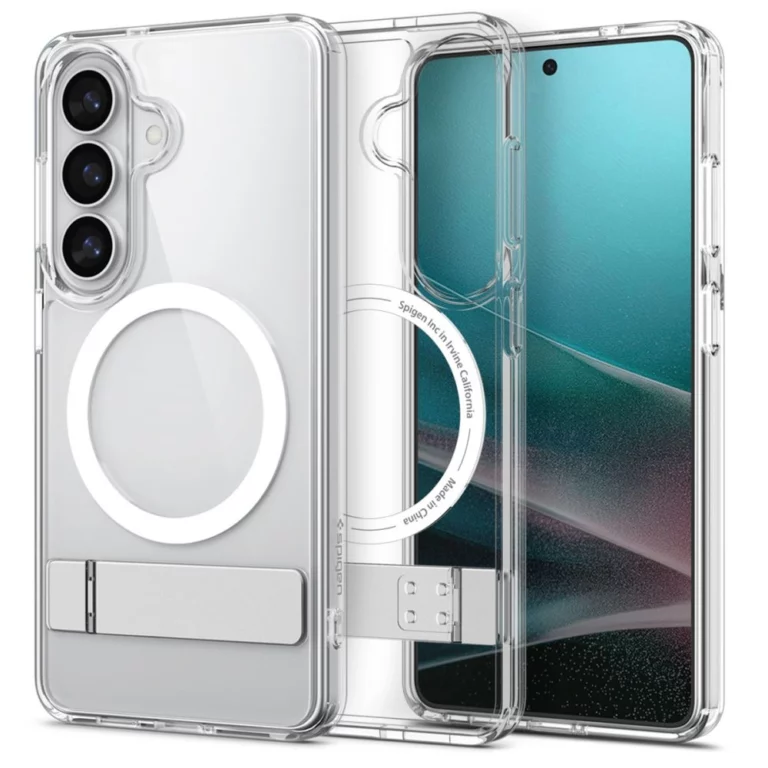 Etui Spigen Ultra Hybrid S Mag MagSafe na Samsung Galaxy S26 - przezroczysto-białe