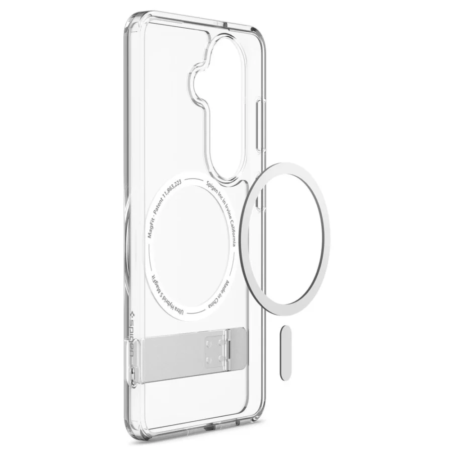 Etui Spigen Ultra Hybrid S Mag MagSafe na Samsung Galaxy S26 - przezroczysto-białe