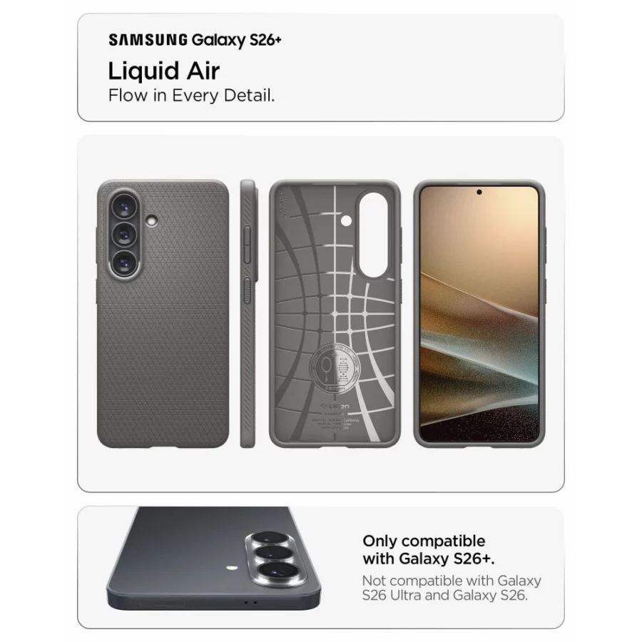 Etui Spigen Liquid Air na Samsung Galaxy S26+ - szare