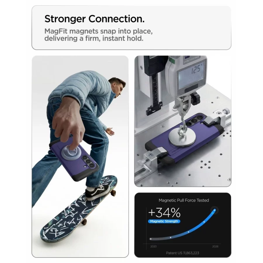 Etui Spigen Tough Armor Mag MagSafe na Samsung Galaxy S26+ - fioletowe