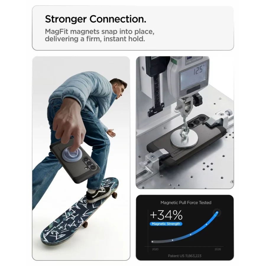 Etui Spigen Tough Armor Mag MagSafe na Samsung Galaxy S26+ - szare