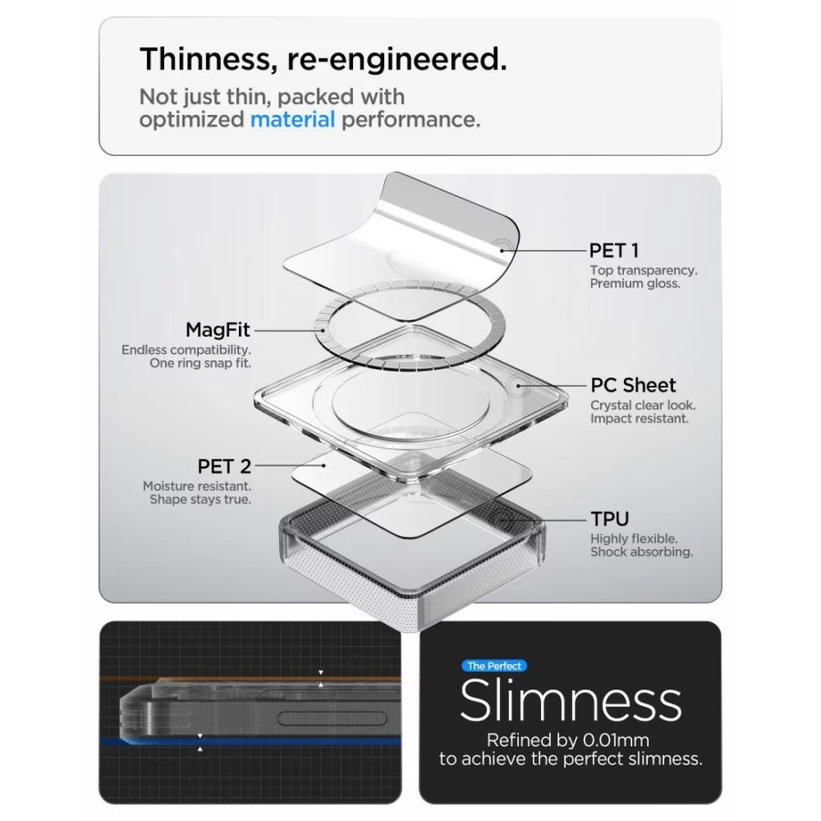 Etui Spigen Ultra Hybrid Mag MagSafe na Samsung Galaxy S26+ - przezroczysto-czarne