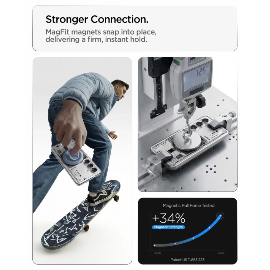 Etui Spigen Ultra Hybrid Mag MagSafe na Samsung Galaxy S26+ Neo One - przezroczyste