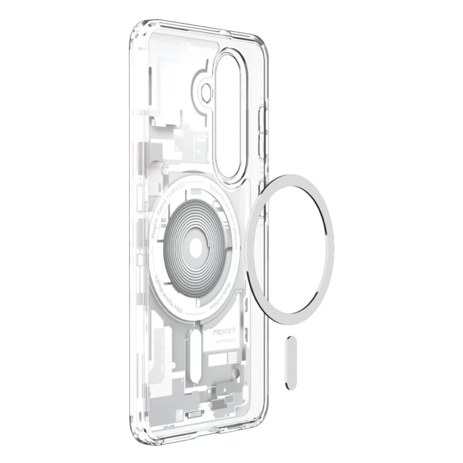 Etui Spigen Ultra Hybrid Mag MagSafe na Samsung Galaxy S26+ Zero One - przezroczysto-białe
