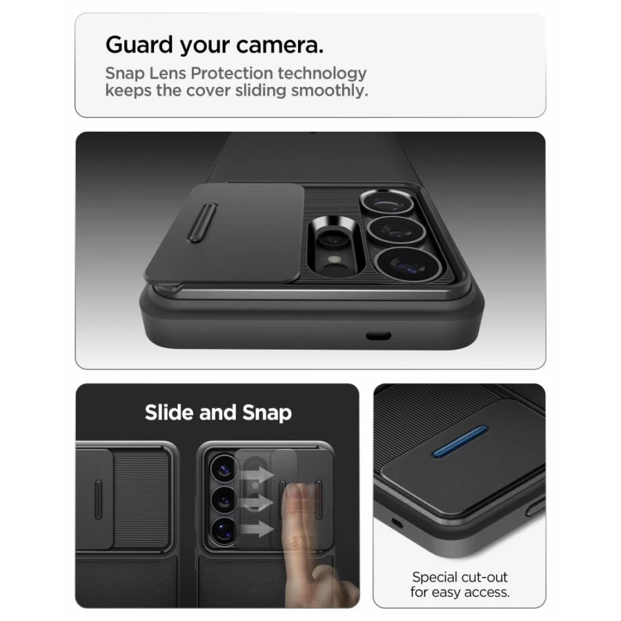Etui Spigen Optik Armor na Samsung Galaxy S26 Ultra - czarne