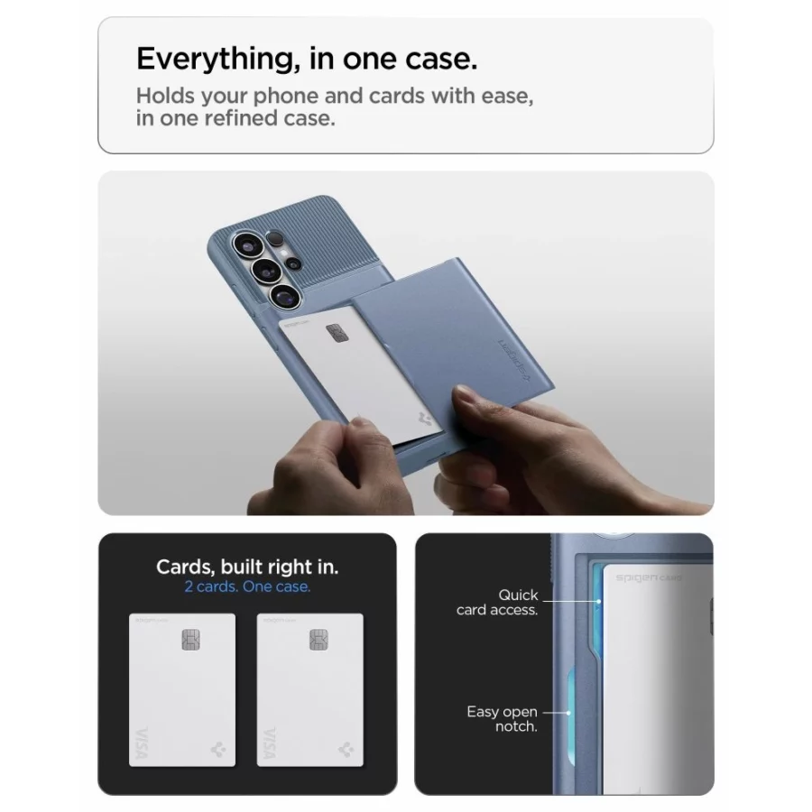 Etui Spigen Slim Armor CS na Samsung Galaxy S26 Ultra - niebieskie