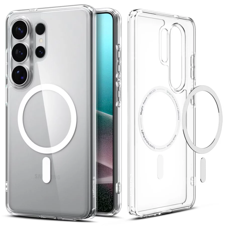 Etui Spigen Ultra Hybrid Mag MagSafe na Samsung Galaxy S26 Ultra - przezroczysto-białe