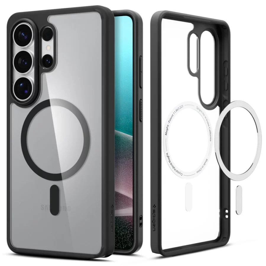 Etui Spigen Ultra Hybrid Mag MagSafe na Samsung Galaxy S26 Ultra - przezroczysto-czarne