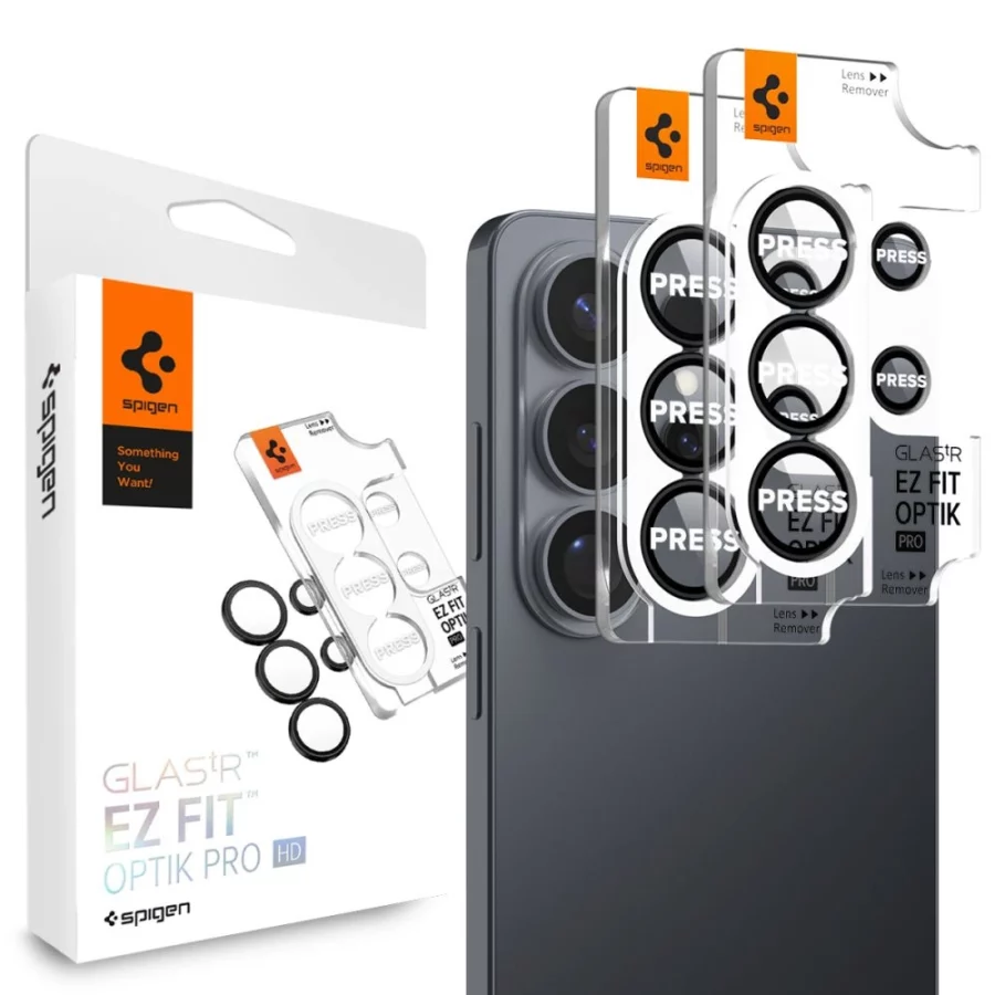 Osłona aparatu Spigen Glas.Tr Ez Fit Optik Pro HD 2-pack na Samsung Galaxy S26 Ultra - czarne